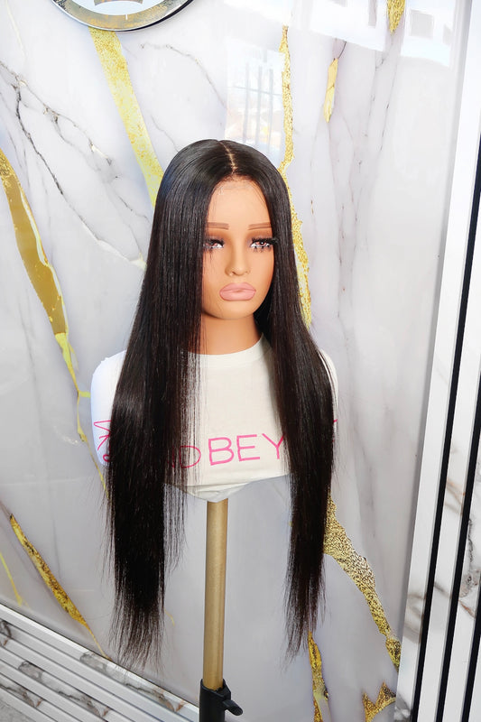 Aisha Virgin 100% Human Hair Middle Part Wig