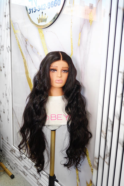 Bintu Raw 30”Human Hair Blend Wig